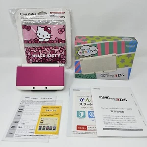 New Nintendo 3DS Hello Kitty Sanrio Pink Console Cover Plate Box AR ENGLISH 🇺🇸 - Picture 1 of 14