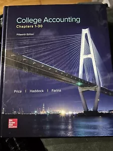 Hardcover COLLEGE ACCOUNTING CHAPTERS 1-30 by Price, John, Haddock, M. David - Picture 1 of 4