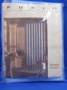 Furio Contemporary Casuals 70" x 72" Shower Curtain, Sky Blue NEW - Picture 1 of 6