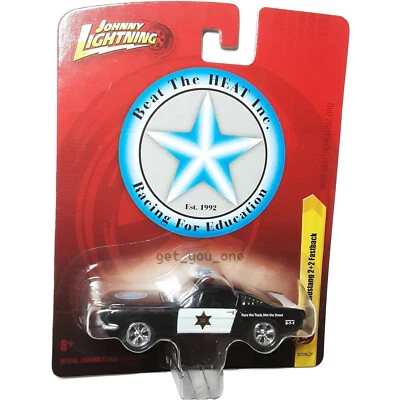 Johnny Lightning 1965 MUSTANG 2+2 FASTBACK Black Police Car Diecast 1:64 JL18 - Image 1 of 3