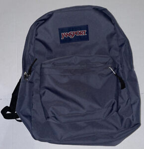 JanSport Backpack Gray Canvas Two Compartment Day Pack