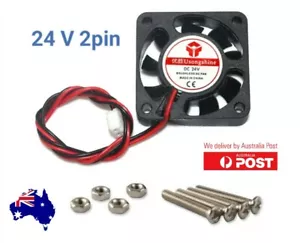 Case Fan 24V 0.06 A 40mm x 40mm x 10mm Brushless PC Fan cooler 2 pin + bolts inc - Picture 1 of 4