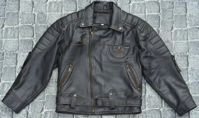 MODEKA ROADWEAR 59  MOTORRADJACKE  MOTORRADLEDERJACKE RETRO SCRAMBLER CAFERACER - Bild 1 von 4