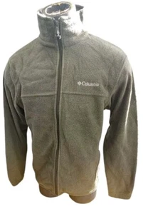 Columbia Full Zip Fleece Mens Large Jacket Army Green - Picture 1 of 7