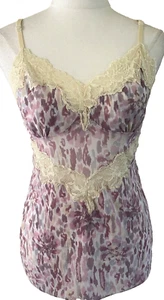 SpencerLacy Top Cami Pinks with Cream Lace Adjustable straps Size M Stretch - Bild 1 von 6