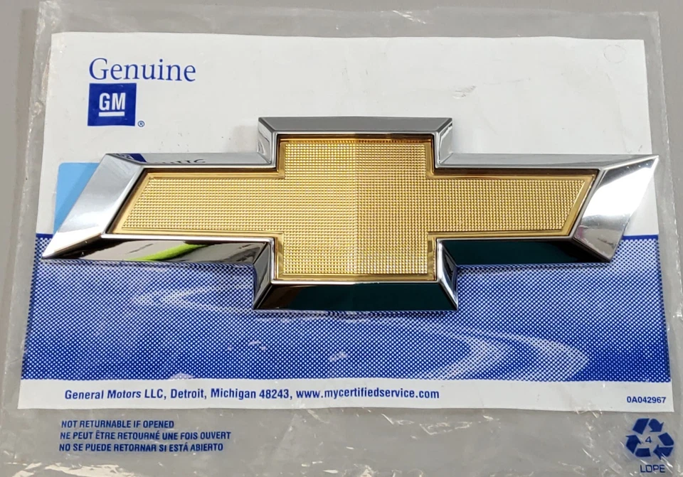 Nuevo emblema de pajarita dorado escotilla puerta levadiza trasera genuina GM para Chevy Traverse 09-12 Foto 1 de 4