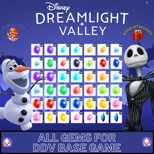 Disney Dreamlight Valley ๐ ALL GEMS FOR BASE GAME 42 stacks๐+ Bonus Gift - Picture 1 of 7