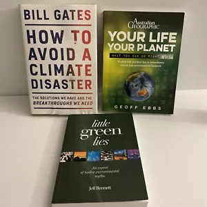 Climate Bundle x3 Books How to Avoid a Climate Disaster, Little Green Lies, Envr - Picture 1 of 19