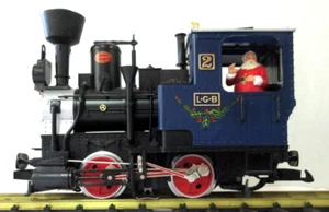 LGB 24201 THE BLUE CHRISTMAS 0-4-0 STEAM ENGINE RARE - Picture 1 of 5