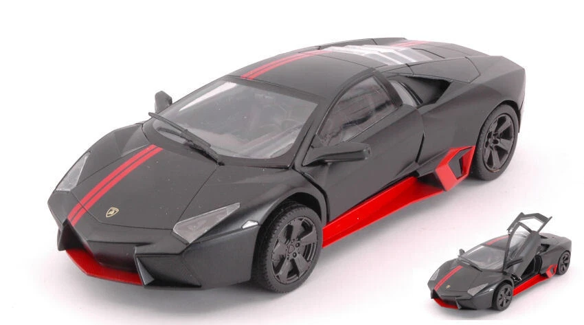 Lamborghini Reventon 2012 Matt Black 1:24 Model MOTORMAX - Immagine 1 di 1