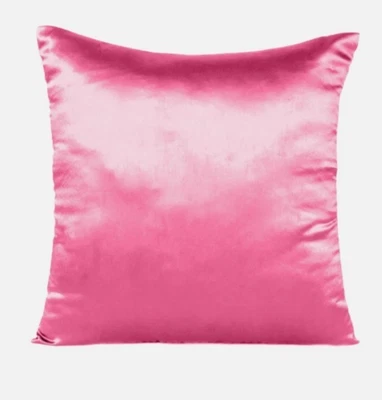 Funda de Almohada Euro con Cremallera 26x26 - Rosa Rosa Nupcial Satén - Se vende por pieza Foto 1 de 2
