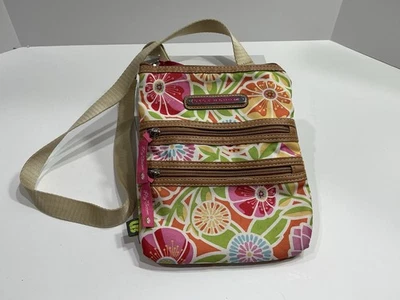 Bolso Bandolera Lily Bloom Triple Cremallera Hipster Rosa Amarillo Verde Floral ¡INCREÍBLE! Foto 1 de 4