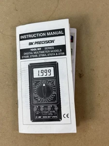 Vintage B&K PRECISION Tool Kit 2707A Multimeter Manual Used - Picture 1 of 4