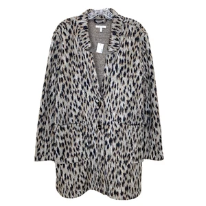 Maurices Damen M NEU Kunstfell Mantel Jacke Blazer Animal Print Mobwife Old Money - Bild 1 von 15