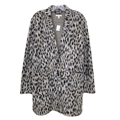 Maurices Womens M NEW Faux Fur Coat Jacket Blazer Animal Print Mobwife Old Money - Image 1 of 4