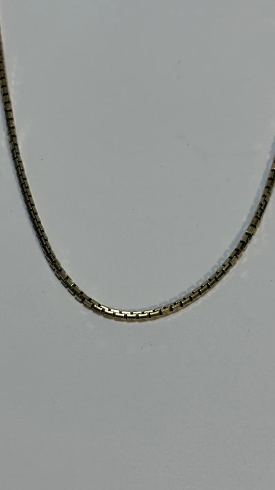 Цепочка из желтого золота 18,25 дюйма ожерелье с венецианскими звеньями из чистого золота 14 карат — 3 мм — 10,1 г - Изображение 1 из 4