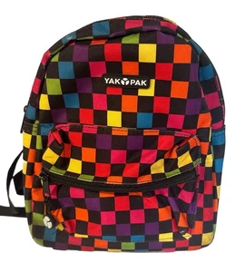 Mochila clásica unisex YakPak Zaino arco iris a cuadros pequeña - Imagen 1 de 10