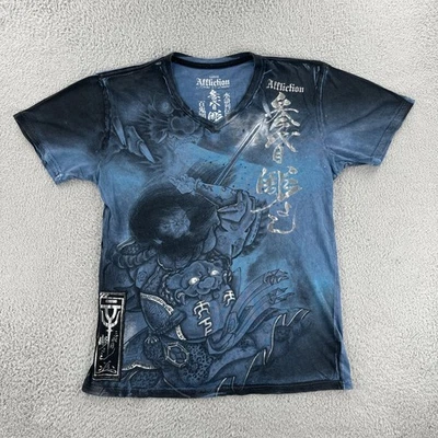Camisa De Colección Affliction 108 Heroes Of The Suikoden Por Horiyoshi III Para Hombres L AOP Y2K Foto 1 de 4