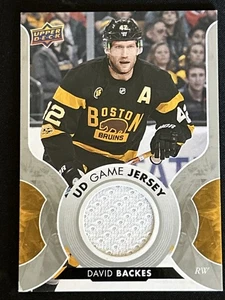 DAVID BACKES Game Used Jersey 2017-18 UD Series One Free Comb Ship - Picture 1 of 2