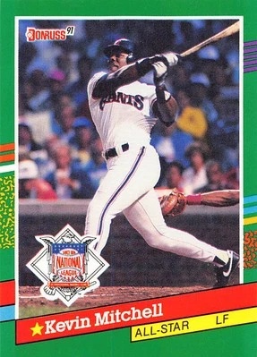 Kevin Mitchell 1991 Donruss 438a San Francisco Giants BASEBALL Card - Image 1 of 2