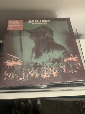 OASIS LIAM GALLAGHER LP MTV Unplugged Live SPLATTER limited vinyl Poster Sealed - Image 1 of 4
