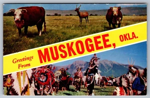 Grüße aus Muskogee Oklahoma Postkarte - Bild 1 von 2