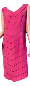 Studio I Lined sleeveless be embellished pink shift dress Sz 18 New Tags - Picture 1 of 7