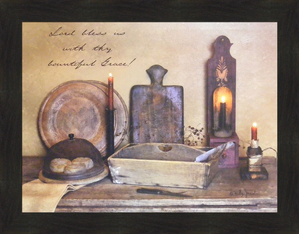 ARTE ENMARCADO BOUNTIFUL GRACE de Billy Jacobs 22x28 Primitive Kitchen Grace Home Foto 1 de 1