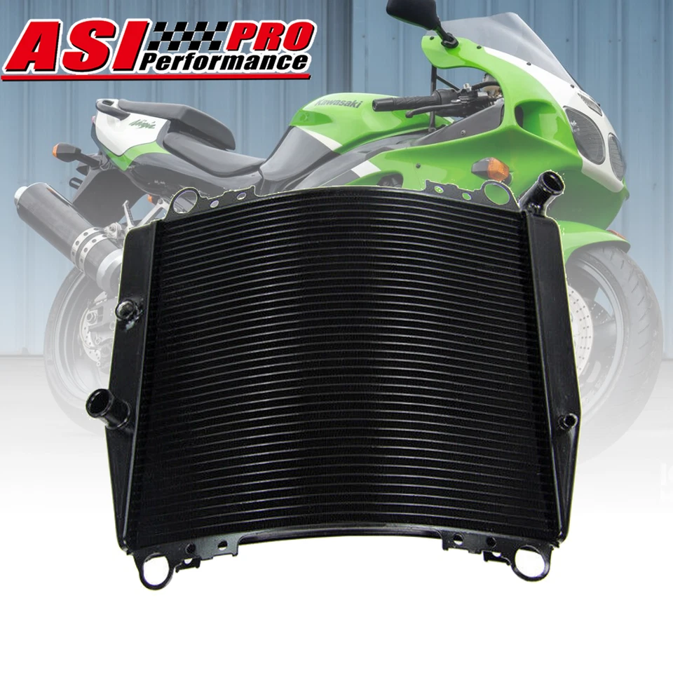 Radiador enfriador de carreras de aluminio para Kawasaki Ninja ZX7R ZX 7R ZX750P 1996-2003 Foto 1 de 4