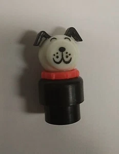 Vintage Fisher Price Little People LUCKY DOG w/ RED COLLAR Play Family Pet NICE - Picture 1 of 2