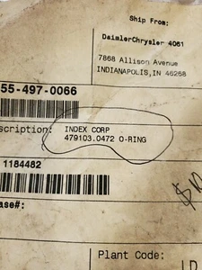 INDEX CORP. 479103.0472 O-Ring - Bild 1 von 2