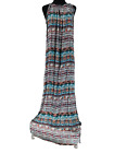 Swimsuits for All Woman Maxi Dress Cover-up NEW Size 14/16 Multicolor Aztec Tie