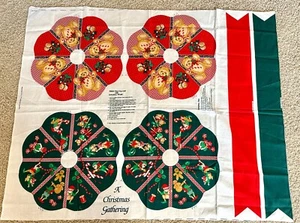 Wamsutta Hallmark ~ ghirlanda raccolta di Natale tessuto pannello taglio e cuci elfi e orsi - Foto 1 di 4