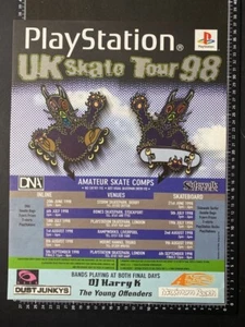 UK SKATE TOUR 98 - PLAYSTATION - 1998 VINTAGE POSTER SIZE ADVERT Z1 - Picture 1 of 1