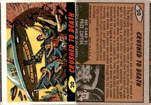 1962 Bubbles Inc., Mars Attacks, #20 Crushed to Death