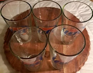 5er Set Libbey Vintage Miller Lite Pint Biergläser 16oz Klar Blau Logo Glas - Bild 1 von 9