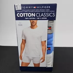 Tommy Hilfiger Cotton Short Sleeve Crew Neck T-Shirt 3 Pack Men's Size Medium - Picture 1 of 3