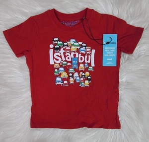Istanbul Cars All Over Kids T-Shirt 3-4 Made In Turkey Red - Picture 1 of 4
