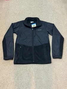 NWT Columbia Birch Falls II Overlay Omni-Shield Zipper  Black Jacket Youth Sz L - Picture 1 of 12