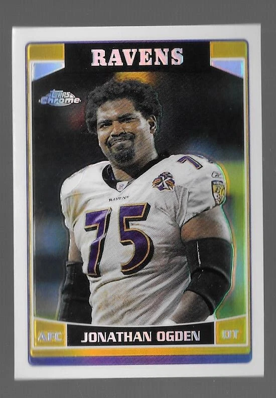 2006 TOPPS CHROME NFL FOOTBALL #60 JONATHAN OGDEN REFRACTOR,BALTIMORE RAVENS - Image 1 of 1