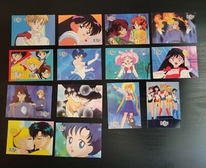 Sailor Moon archival trading cards set of 14, pre-owned