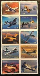 2005 37c American Advances in Aviation, Block of 10 Scott 3916-25 Mint F/VF NH  - Picture 1 of 1