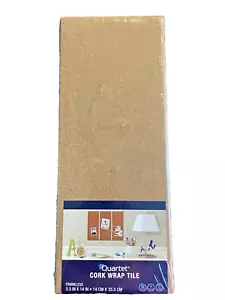 Bulletin Board Cork Wrap Tile Frameless Quartet Brand 5.5 In x 14 In NIP Sealed - Picture 1 of 4