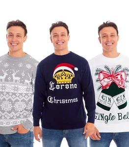 Suéter Suéter Novedad Saltadores para Hombre Navidad Suéter Feo Papá Noel Reno - Imagen 1 de 43