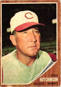 FRED HUTCHINSON 1962 Topps #172  BUY ANY 2 ITEMS FOR 50% OFF  B201R4S6P3