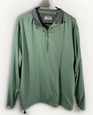 Pullover Ashworth Golf 1/4 Cremallera Verde Ligero Con Bolsillos Ajustable Cintura Lg Foto 1 de 4