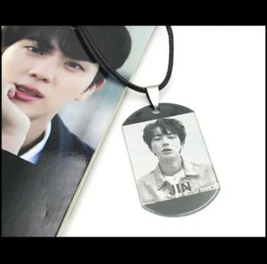 BTS JIN Stainless Steel Pendant Necklace Bangtan Boys Kim Seok-jin - Picture 1 of 5