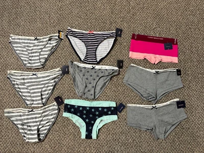 TOMMY HILFIGER Mujer Lote de 9 Pantalones Cortos/Bikini Ropa Interior Panty Talla S/Pequeña Foto 1 de 4
