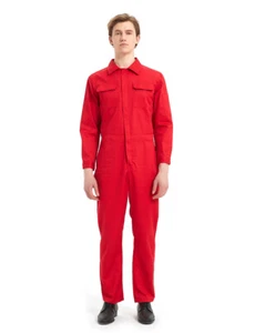 TOPTIE Men's 8.5 oz Front-Zip Long Sleeve Twill Coverall - Picture 1 of 9