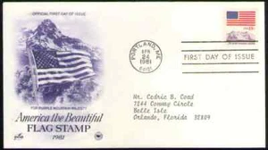 US. 1891, 18c. Flag & Anthem. Booklet Stamp. ArtCraft FDC. MNH. 1981  - Picture 1 of 1